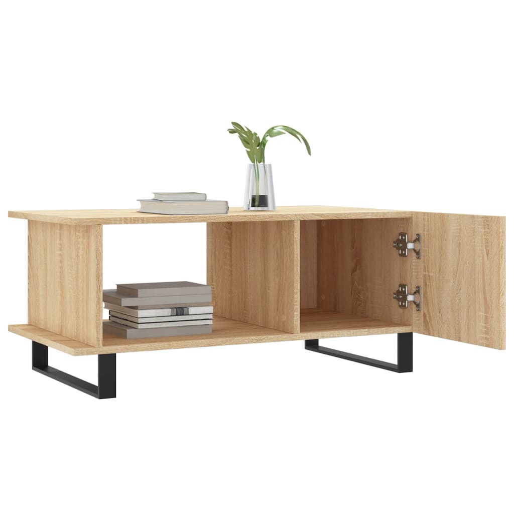 vidaXL Table basse chêne sonoma 90x50x40 cm bois d'ingénierie