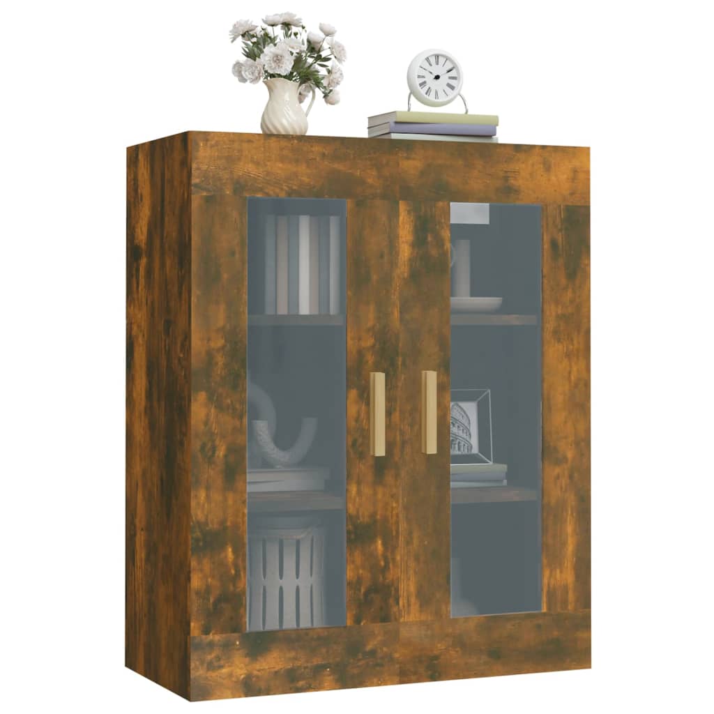 vidaXL Armoire murale suspendue Chêne fumé 69,5x34x90 cm