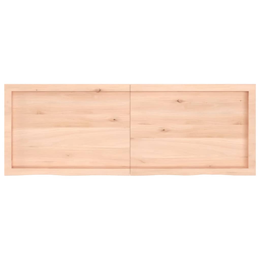 vidaXL Comptoir de salle de bain 140x50x(2-4)cm bois massif non traité