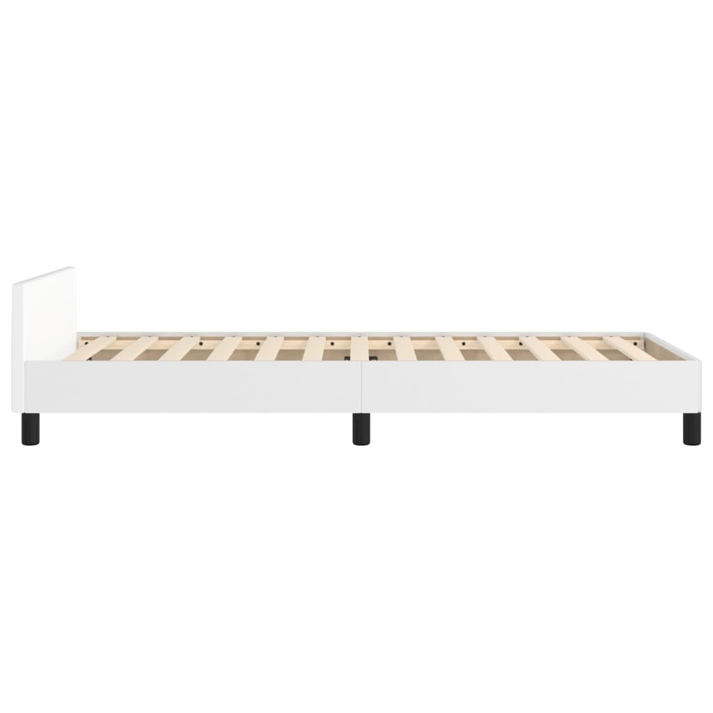 vidaXL Cadre de lit sans matelas blanc 90x200 cm similicuir