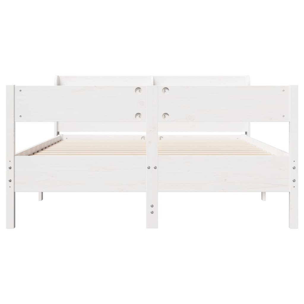 vidaXL Cadre de lit sans matelas blanc 120x190 cm bois de pin massif