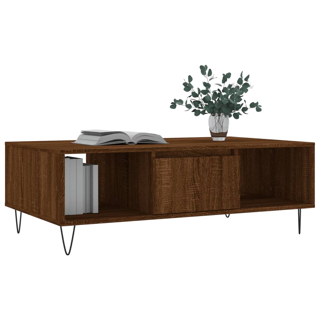 vidaXL Table basse chêne marron 104x60x35 cm bois d'ingénierie