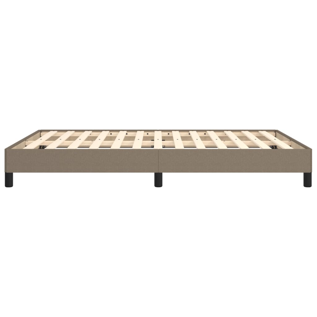 vidaXL Cadre de lit sans matelas taupe 140x190 cm tissu