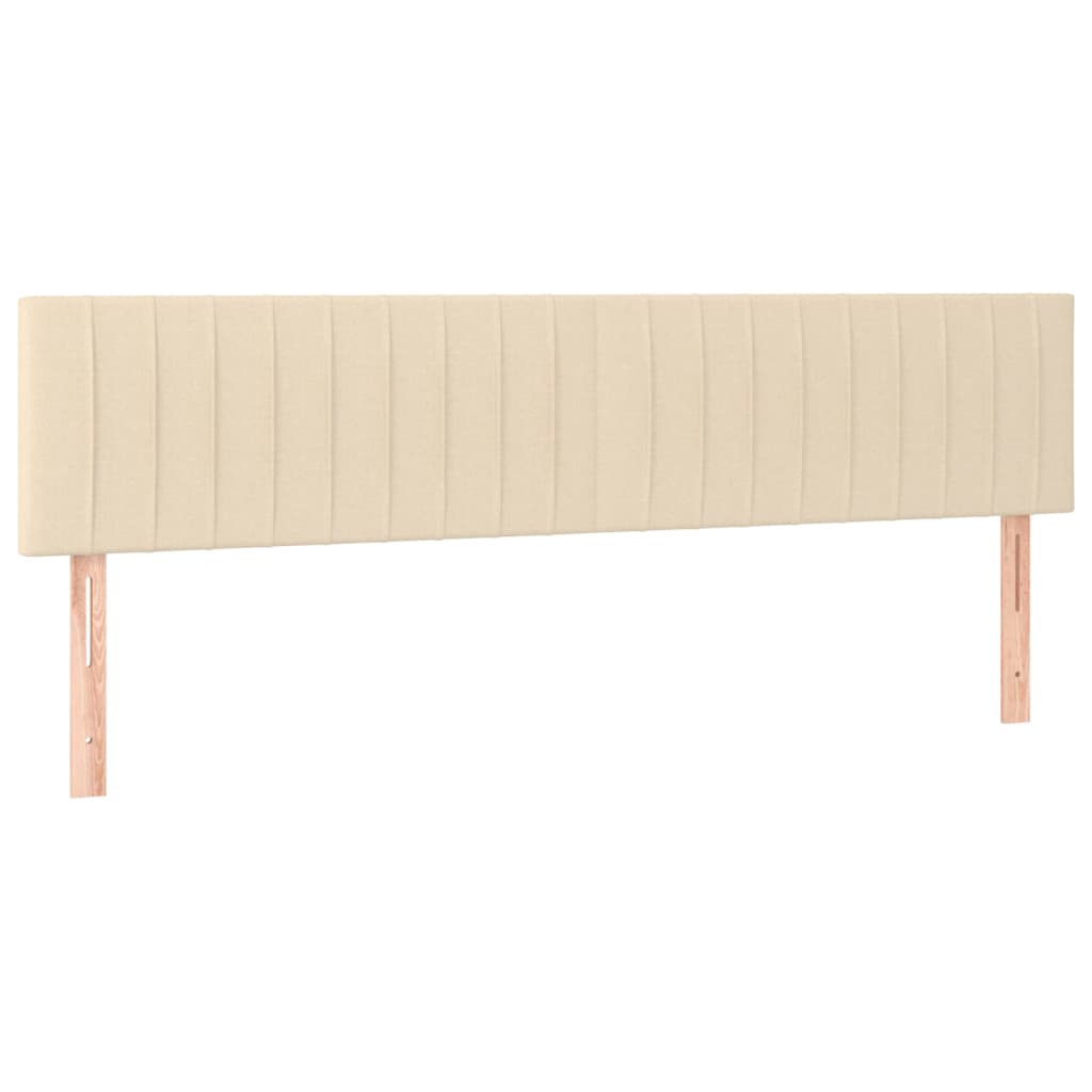 vidaXL Sommier à lattes de lit avec matelas Crème 200x200 cm Tissu