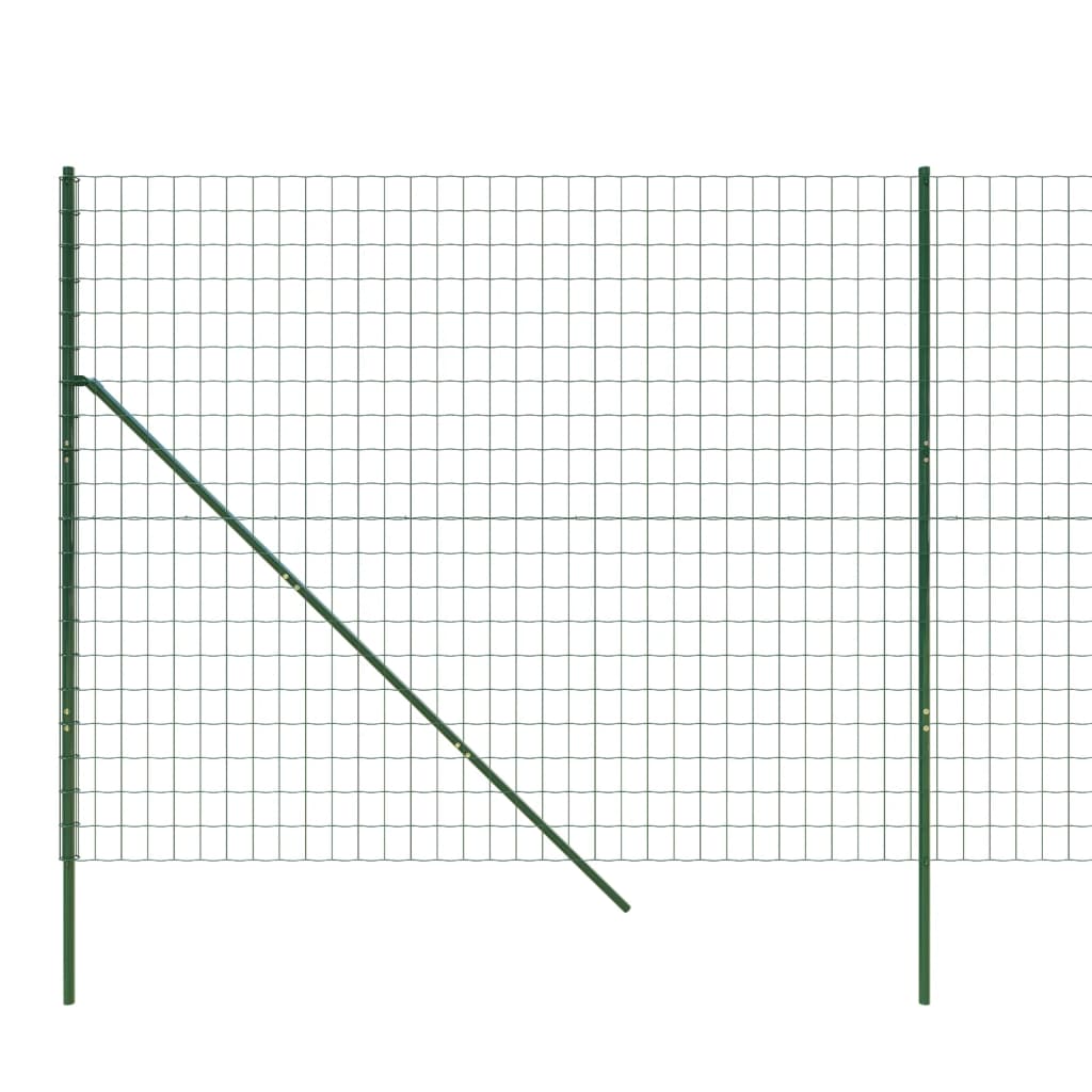 vidaXL Clôture en treillis métallique vert 1,4x10 m acier galvanisé