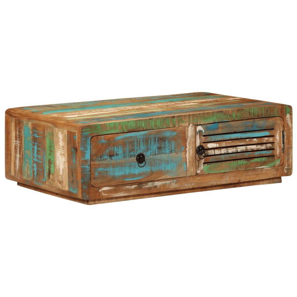 vidaXL Table basse 89x55x29 cm bois de récupération massif