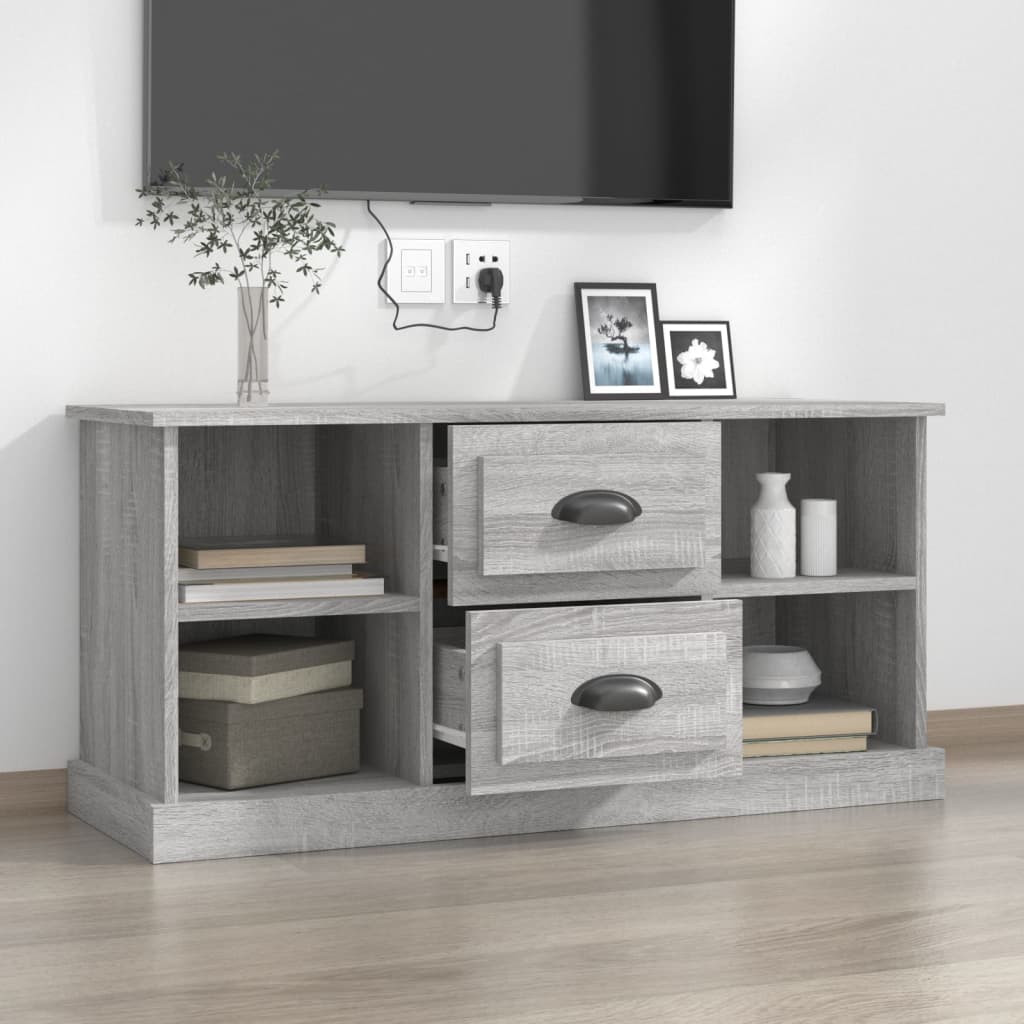 vidaXL Meuble TV sonoma gris 99,5x35,5x48 cm bois d'ingénierie