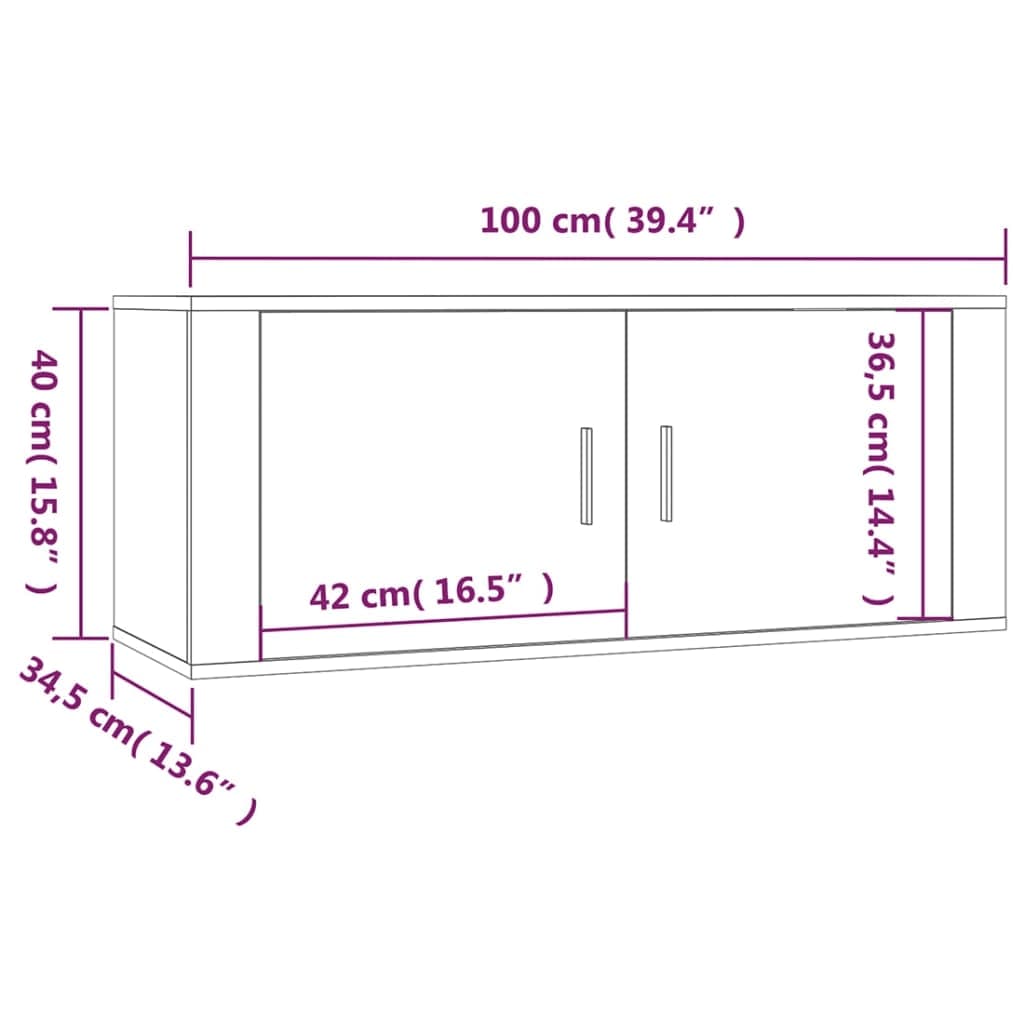 vidaXL Ensemble de meubles TV 4 pcs Blanc brillant Bois d'ingénierie