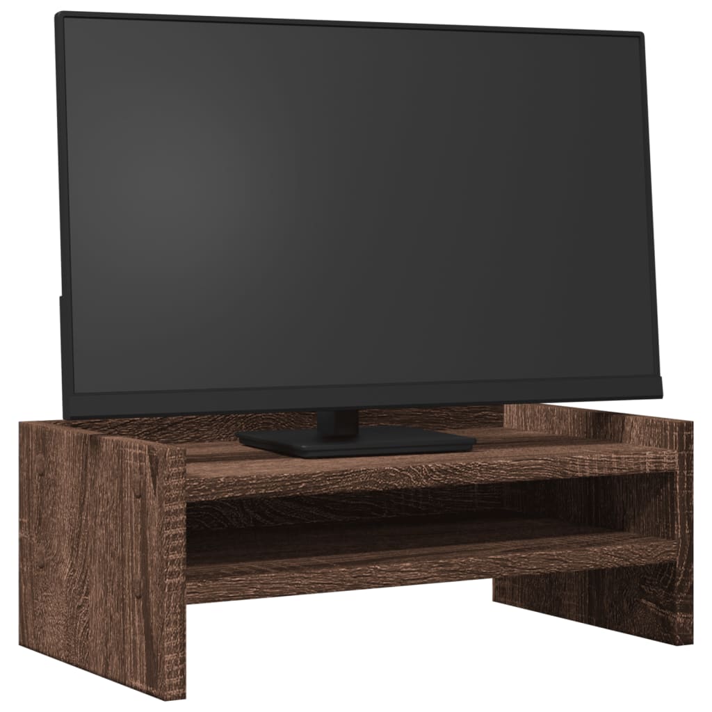 vidaXL Support de moniteur chêne marron 42x24x16 cm bois d'ingénierie