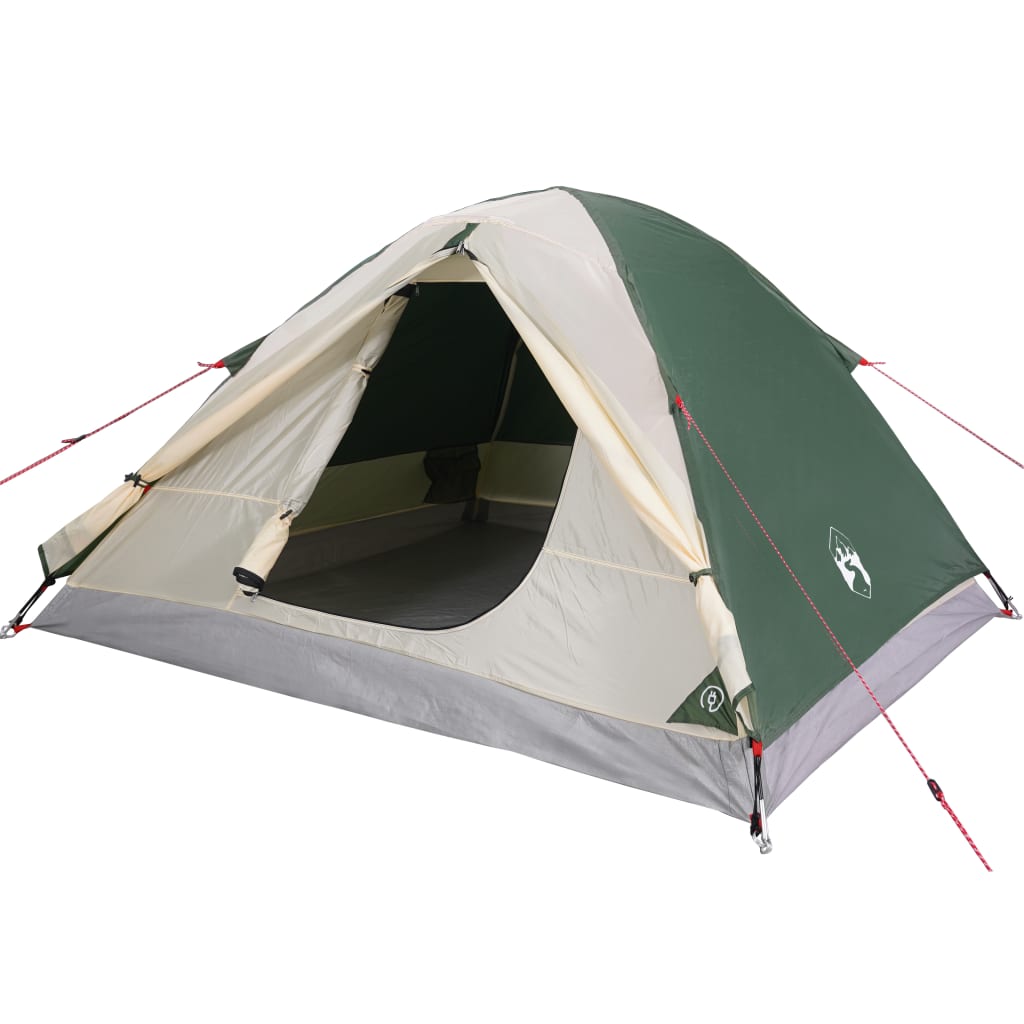 vidaXL Tente de camping à dôme 3 personne vert imperméable