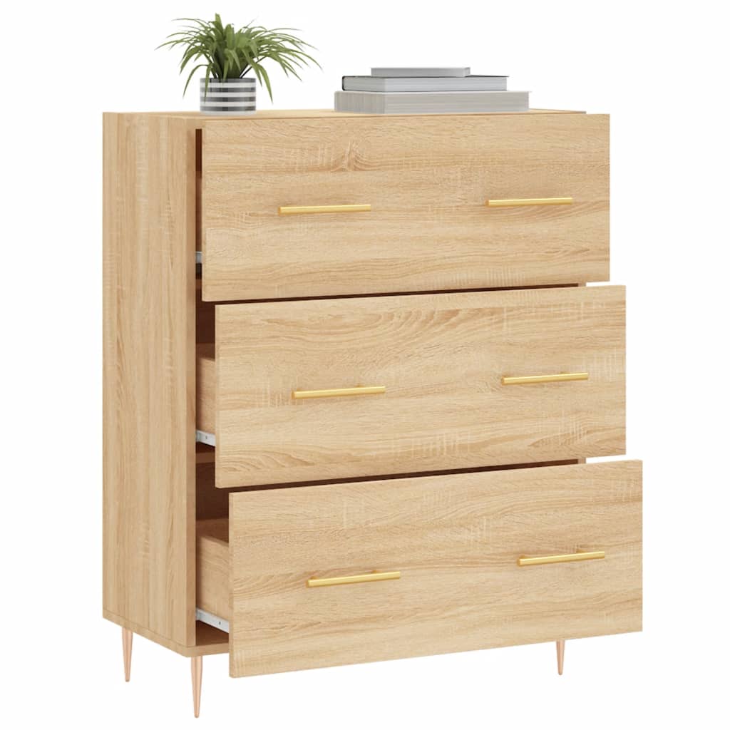 vidaXL Buffet chêne sonoma 69,5x34x90 cm bois d'ingénierie