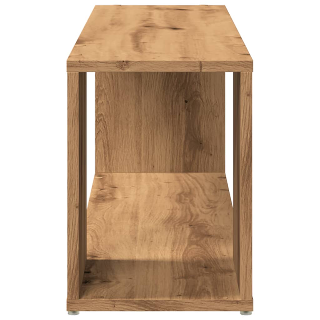 vidaXL Meuble TV chêne artisanal 100x24x32 cm bois d'ingénierie