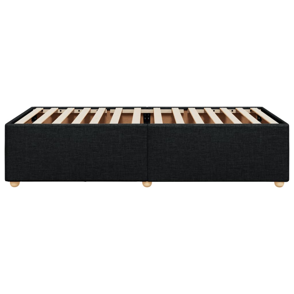 vidaXL Cadre de lit sans matelas noir 90x190 cm tissu