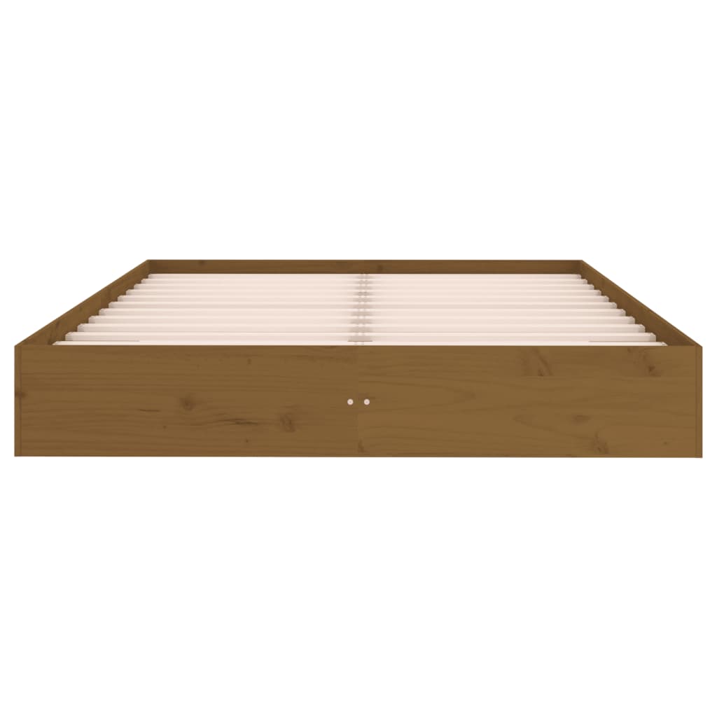 vidaXL Cadre de lit Marron miel Bois massif 120x200 cm