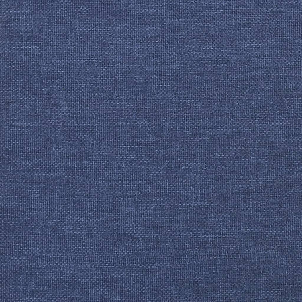 vidaXL Tête de lit avec oreilles Bleu 103x23x118/128 cm Tissu