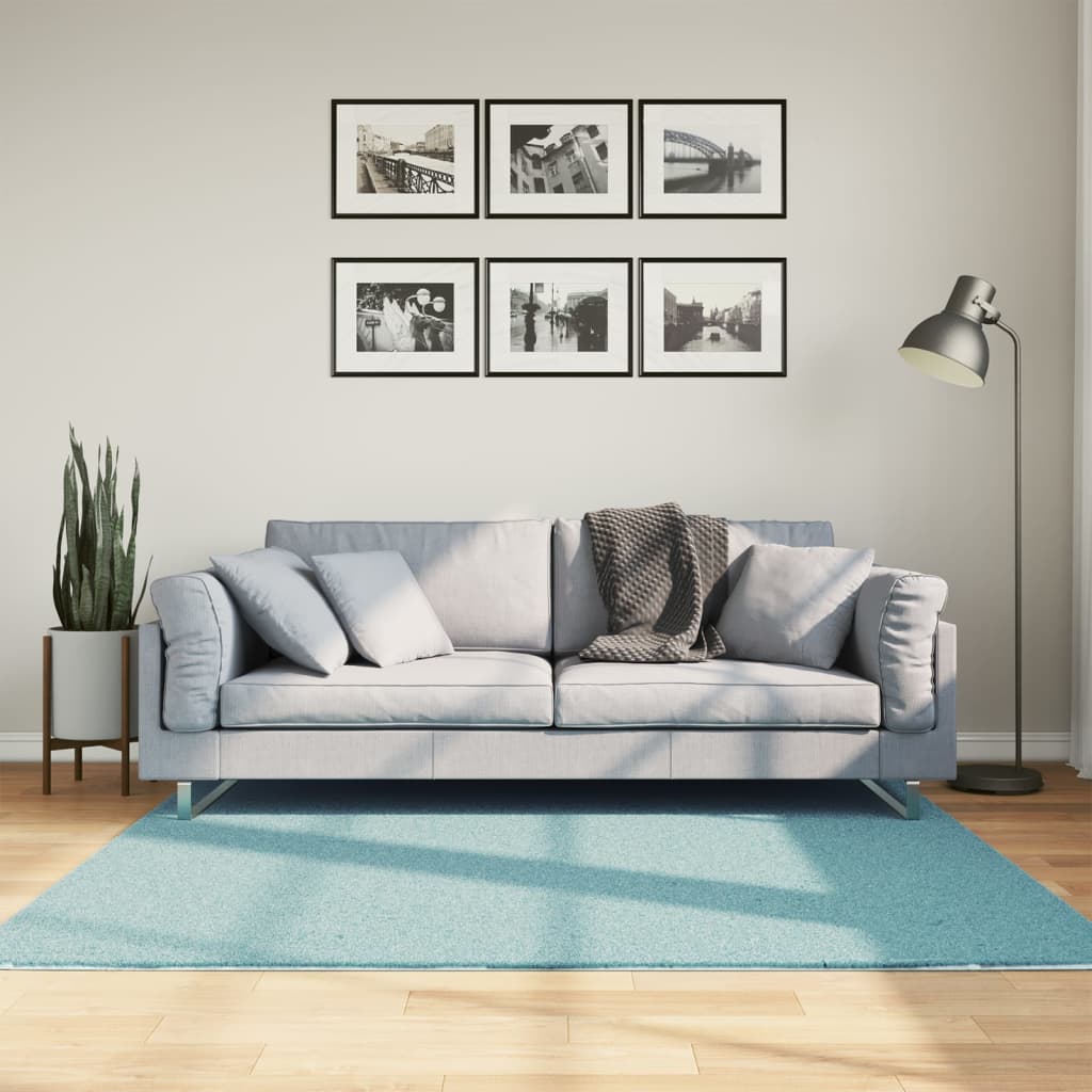 vidaXL Tapis OVIEDO à poils courts vert 160x160 cm