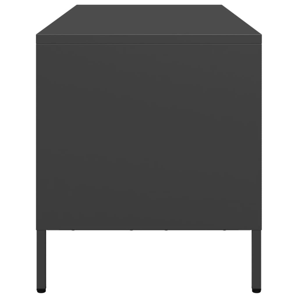 vidaXL Meuble TV noir 68x39x43,5 cm acier laminé à froid