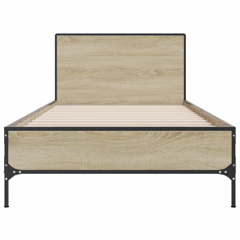 vidaXL Cadre de lit sans matelas chêne sonoma 75x190 cm