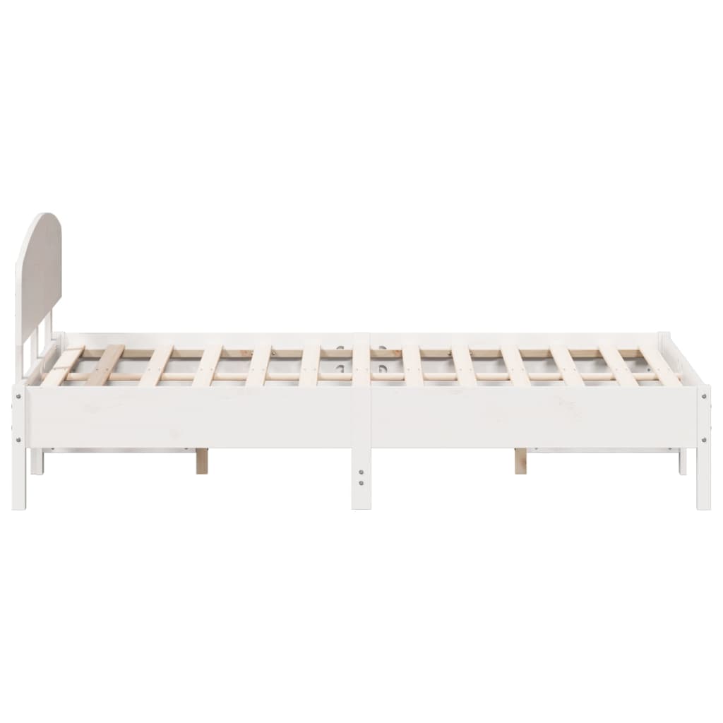 vidaXL Cadre de lit sans matelas blanc 140x200 cm bois de pin massif