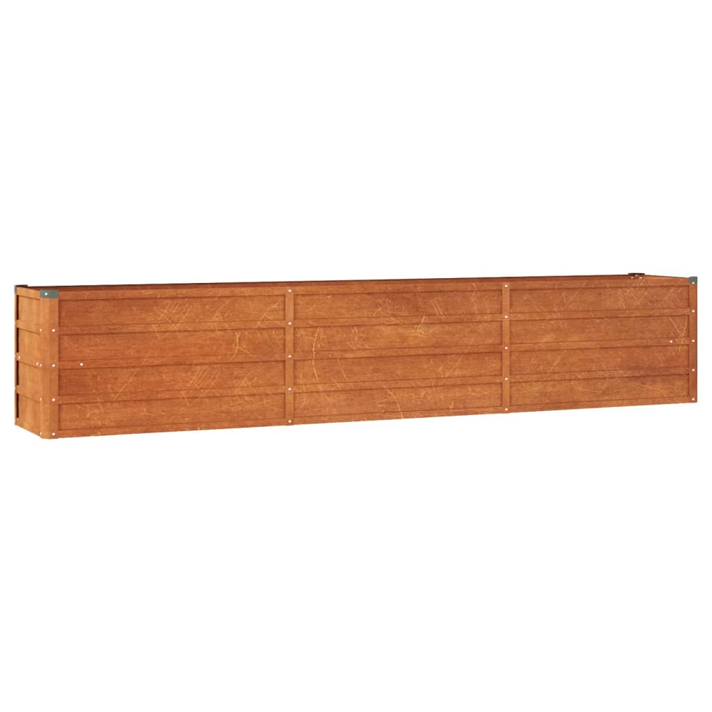 vidaXL Lit surélevé de jardin rouillé 240x40x45 cm acier corten