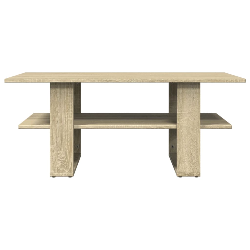 vidaXL Table basse chêne sonoma 102x55x42 cm bois d'ingénierie