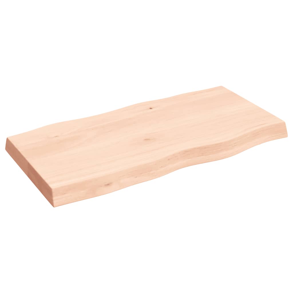 vidaXL Dessus de table bois massif non traité bordure assortie