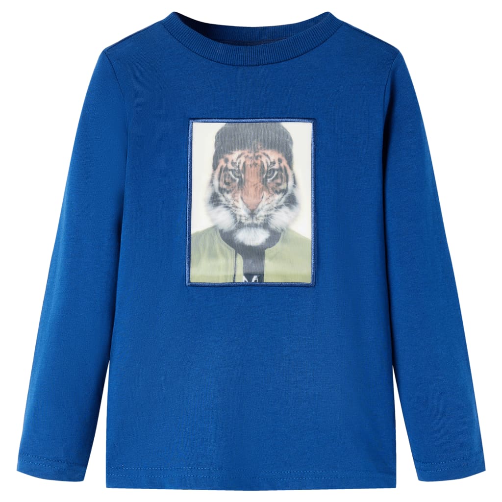 T-shirt enfants à manches longues bleu foncé 140