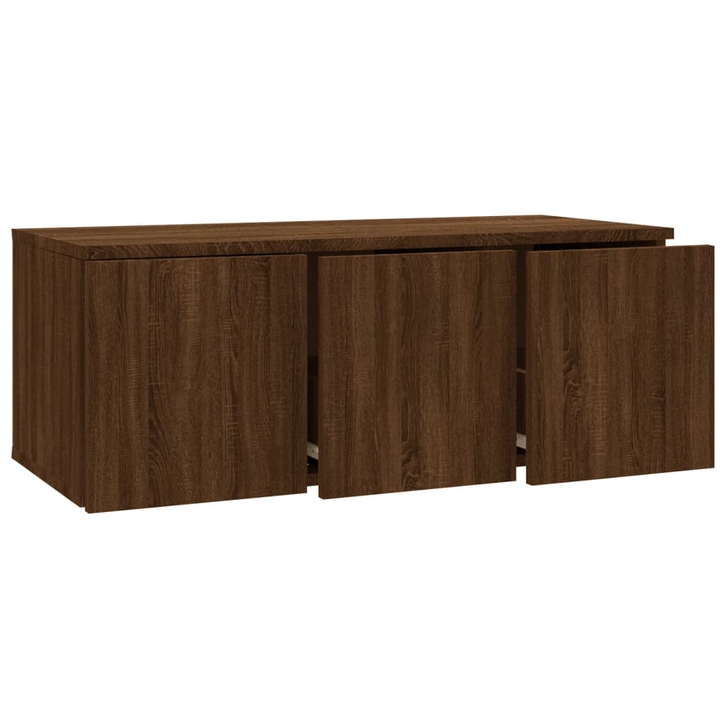 vidaXL Meuble TV Chêne marron 80x34x30 cm Bois d'ingénierie