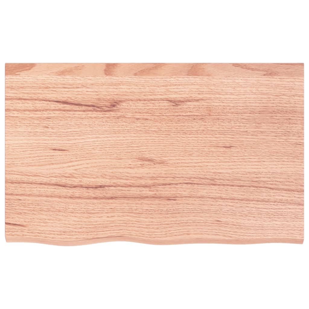 vidaXL Étagère murale marron clair 80x50x2 cm bois chêne massif traité