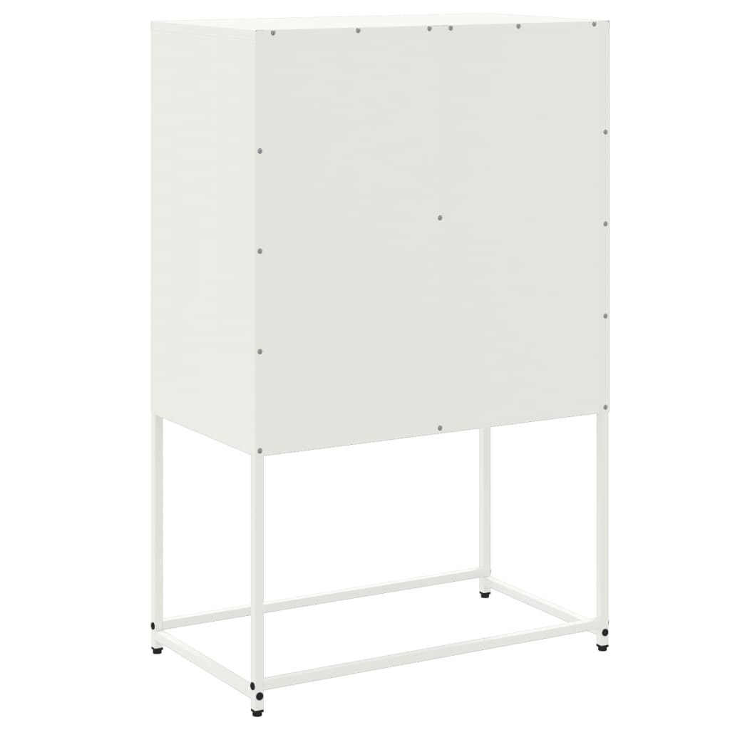 vidaXL Buffet blanc 68,5x38,5x107 cm acier