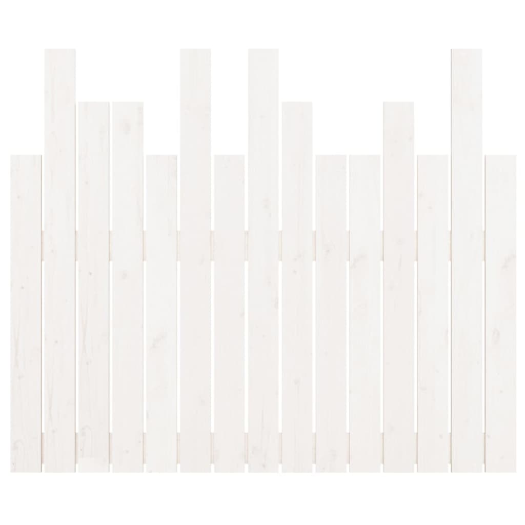 vidaXL Tête de lit murale Blanc 95,5x3x80 cm Bois massif de pin