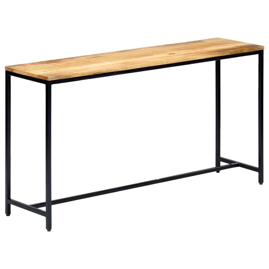 vidaXL Table console 140 x 35 x 76 cm Bois de manguier massif brut