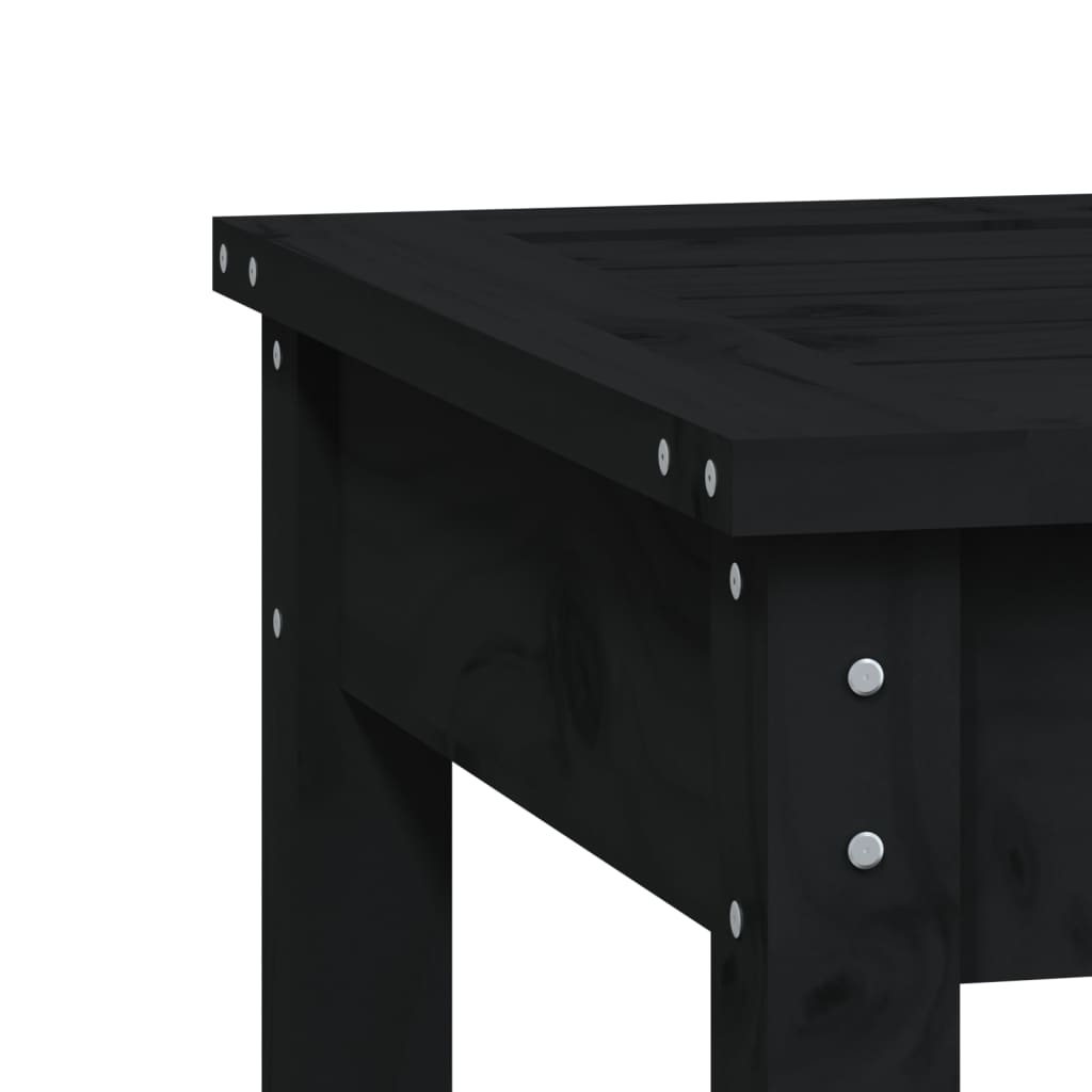 vidaXL Banc de jardin noir 109x44x45 cm bois massif de pin