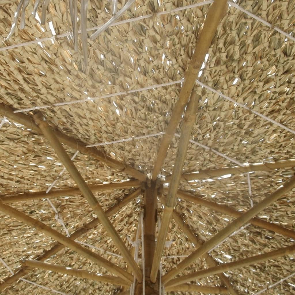 vidaXL Parasol en bambou avec toit en feuille de bananier 210 cm