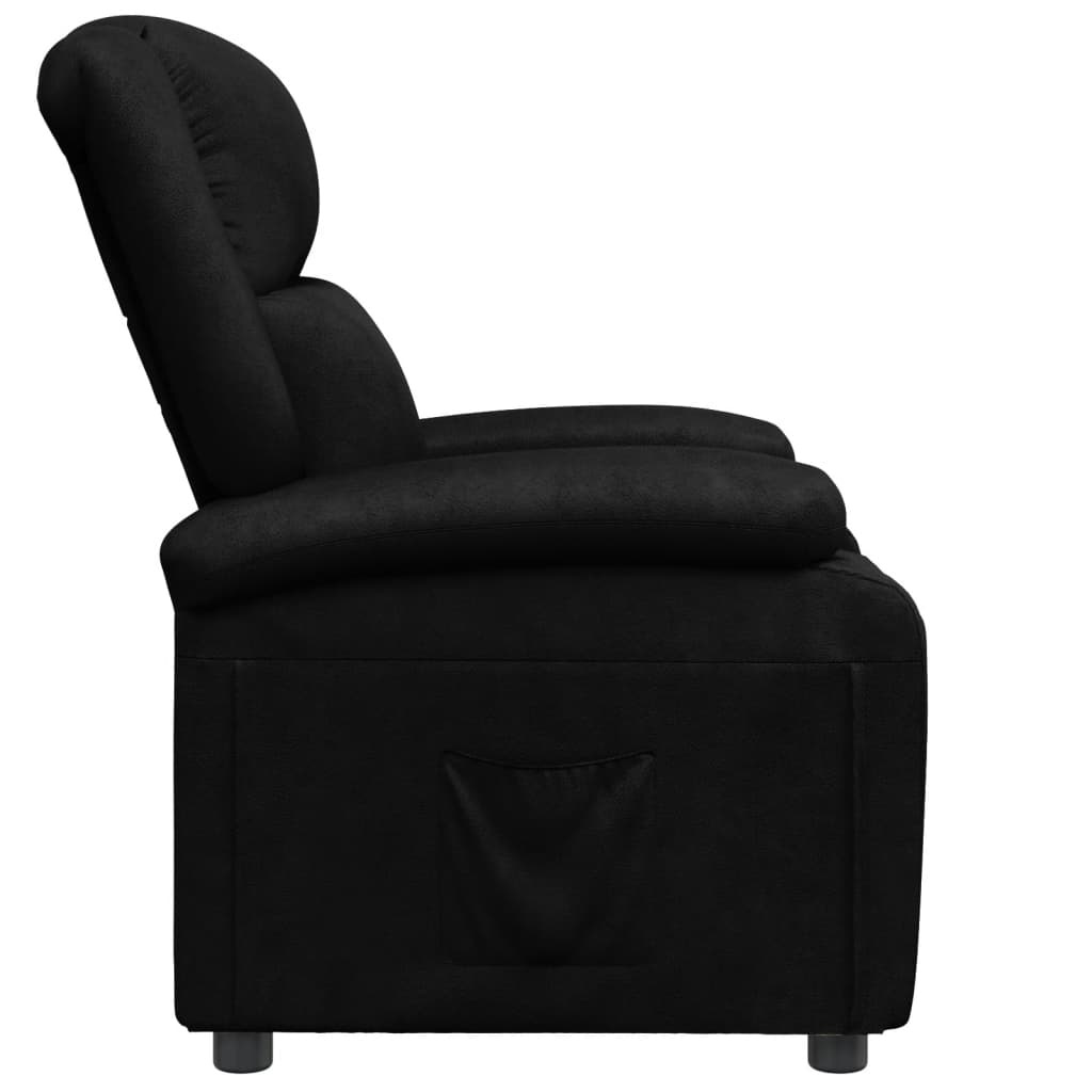 vidaXL Fauteuil inclinable Noir Similicuir