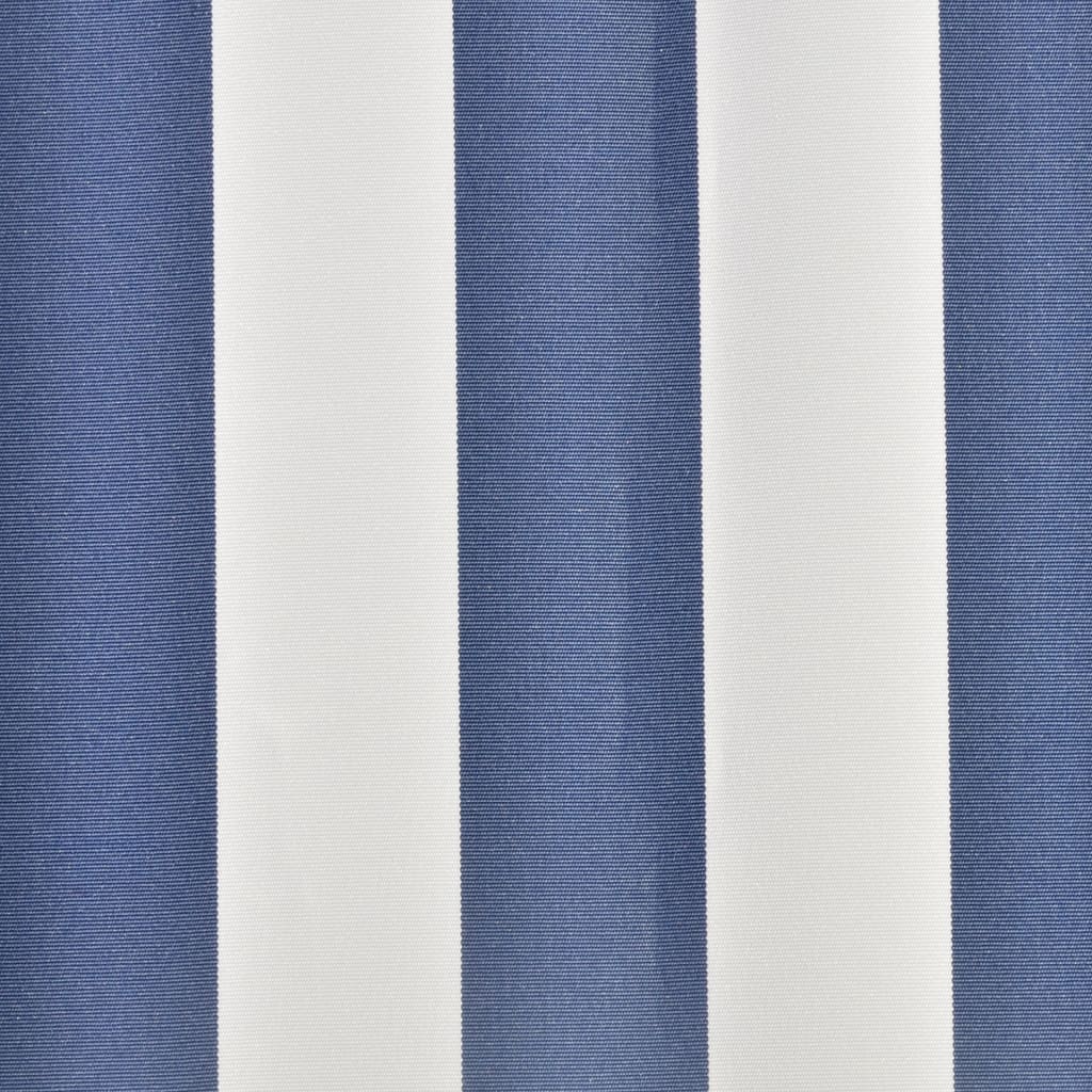 vidaXL Toit d'auvent Toile Bleu et blanc 6x3 m (Cadre non inclus)