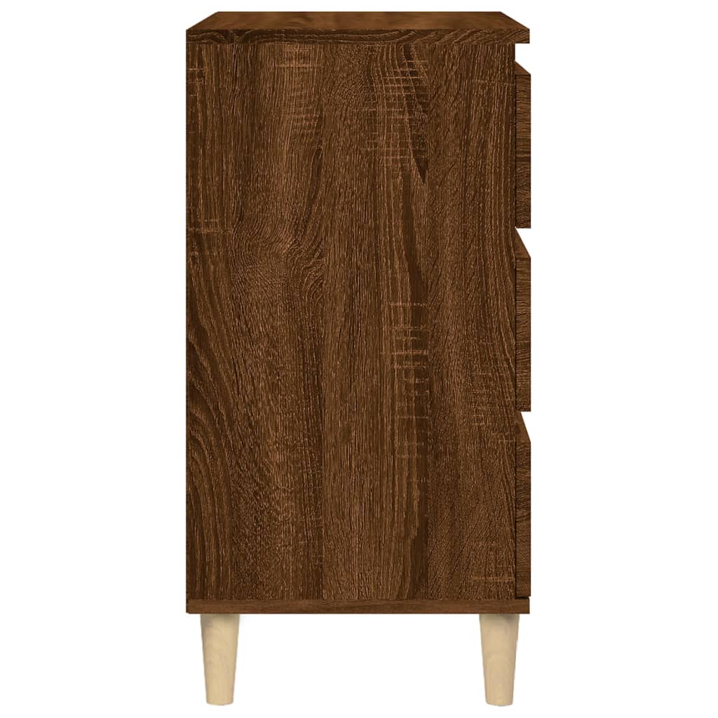 vidaXL Table de chevet chêne marron 40x35x70 cm bois d'ingénierie