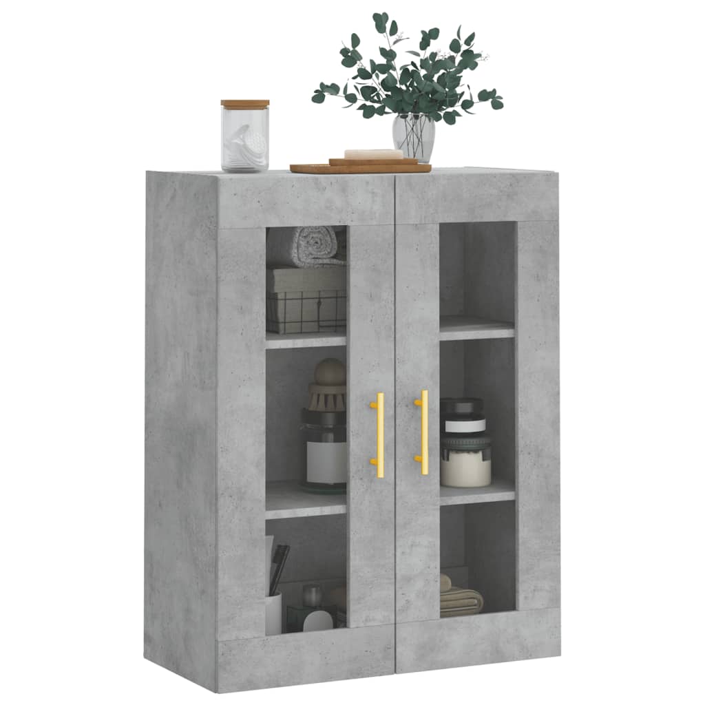 vidaXL Armoire murale gris béton 69,5x34x90 cm