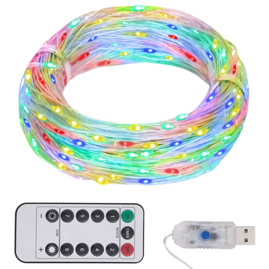 vidaXL Guirlande LED avec 150 LED Multicolore 15 m