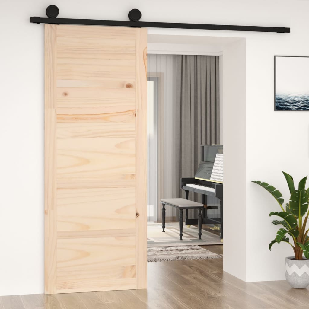 vidaXL Porte de grange 80x1,8x204,5 cm Bois massif de pin