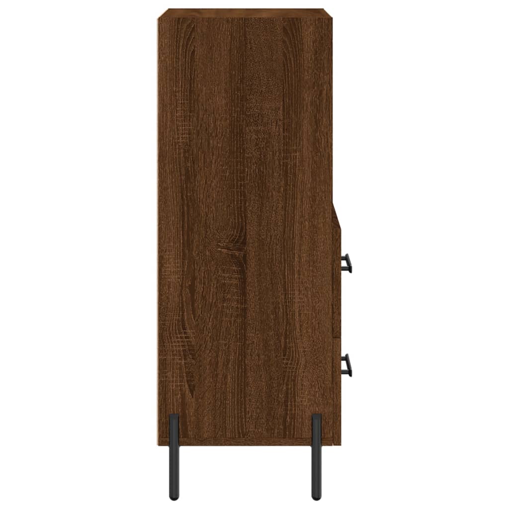 vidaXL Buffet Chêne marron 34,5x34x90 cm Bois d'ingénierie