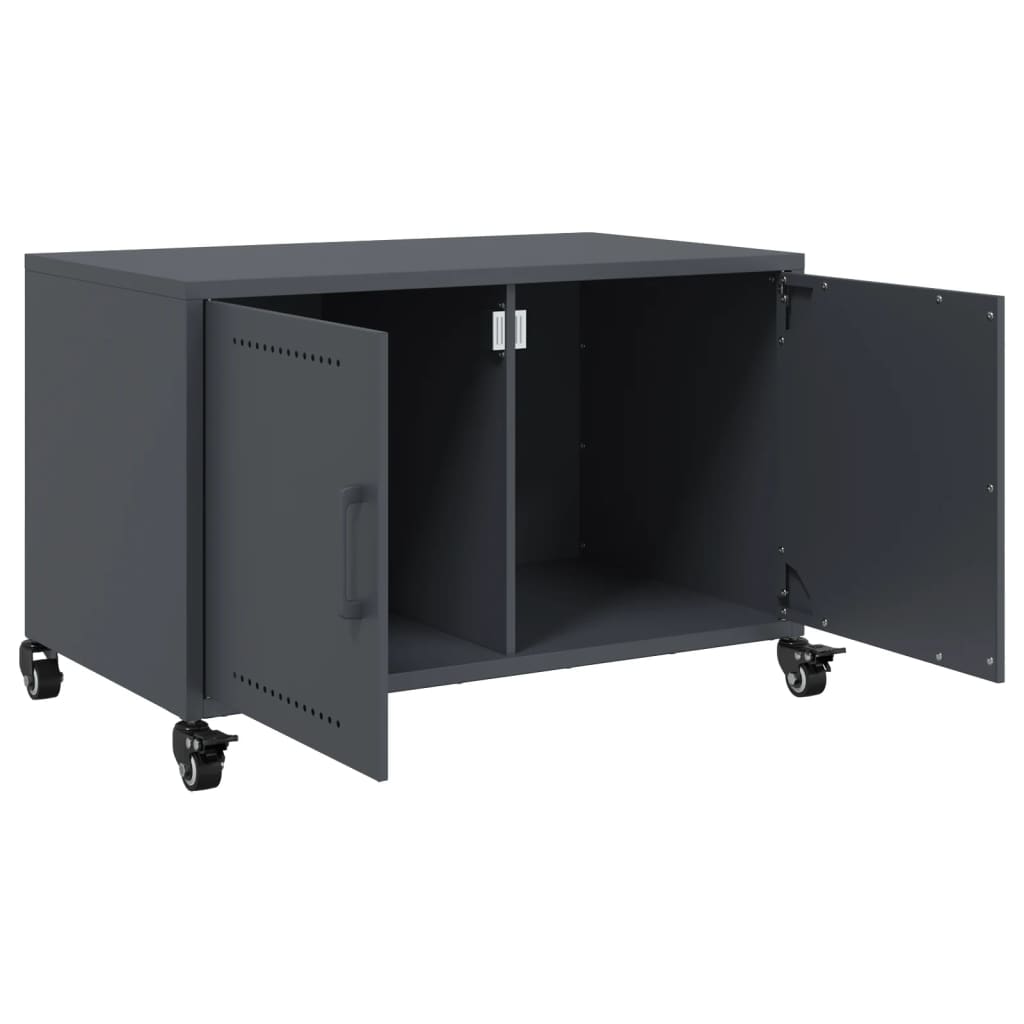 vidaXL Meuble TV anthracite 68x39x43,5 cm acier