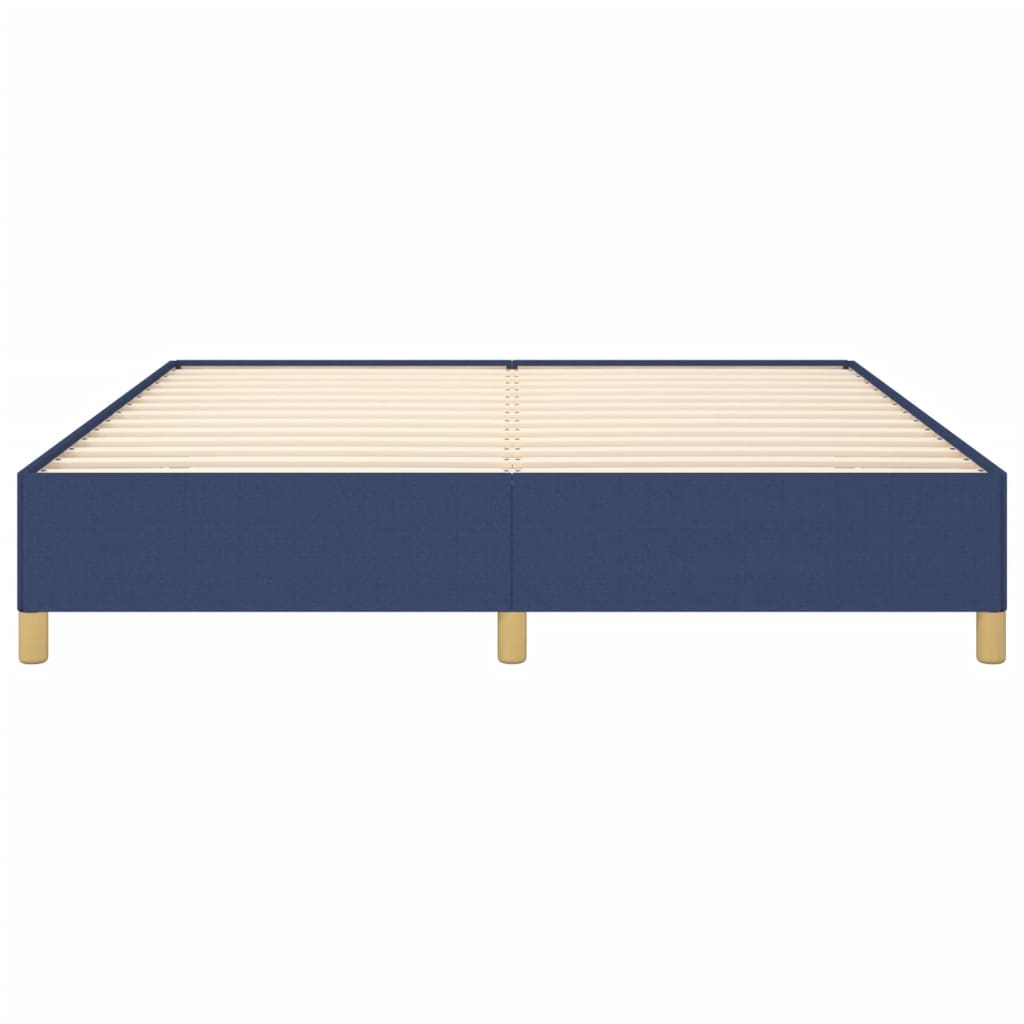 vidaXL Cadre de lit sans matelas bleu 160x200 cm tissu