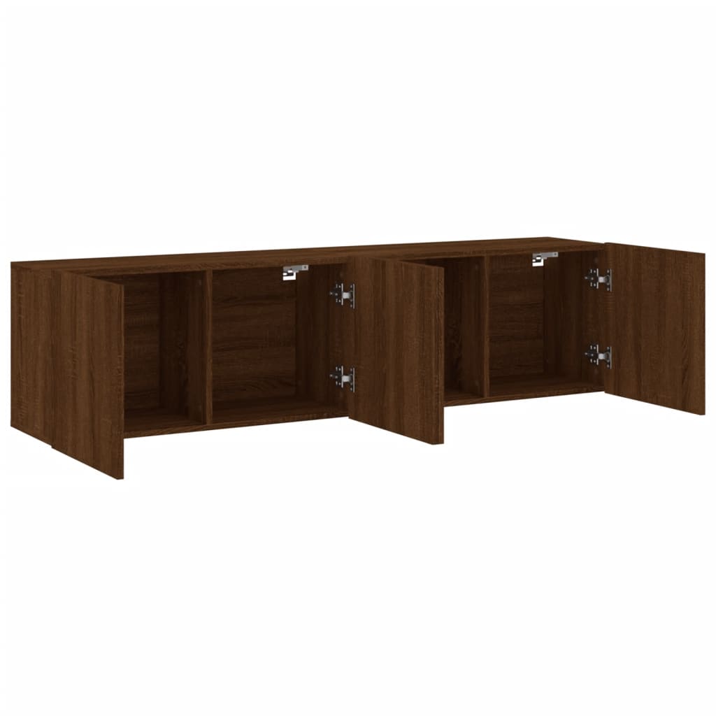 vidaXL Meubles TV muraux 2 pcs chêne marron 80x30x41 cm