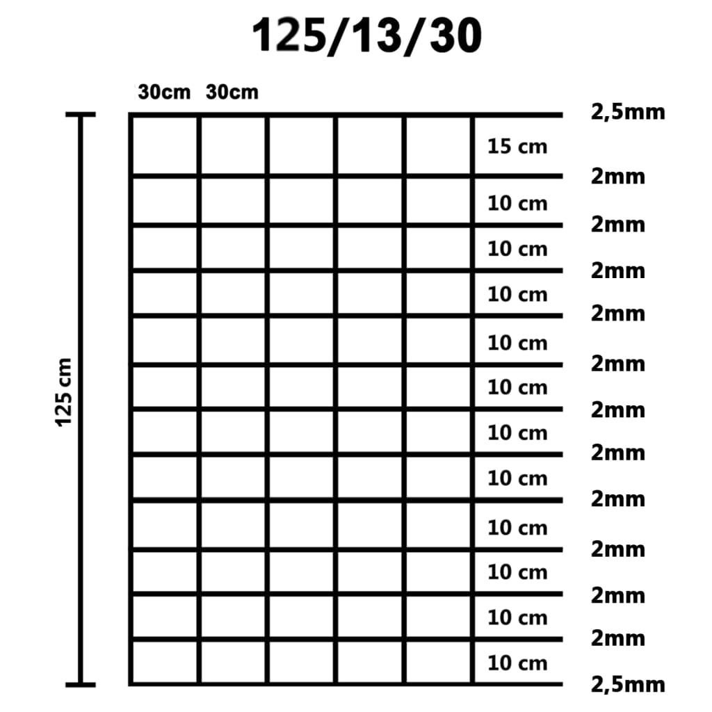 vidaXL Clôture de jardin Acier galvanisé 50x1,25 m Argenté