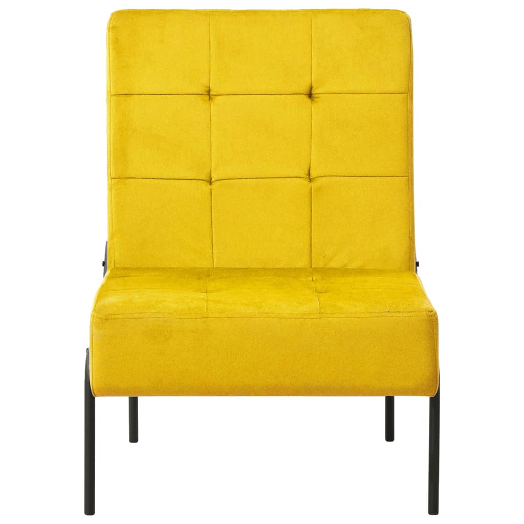 vidaXL Chaise de relaxation 65x79x87 cm Jaune moutarde Velours