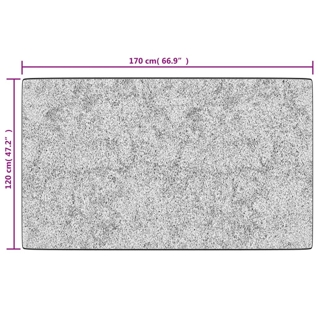 vidaXL Tapis lavable beige 120x170 cm antidérapant