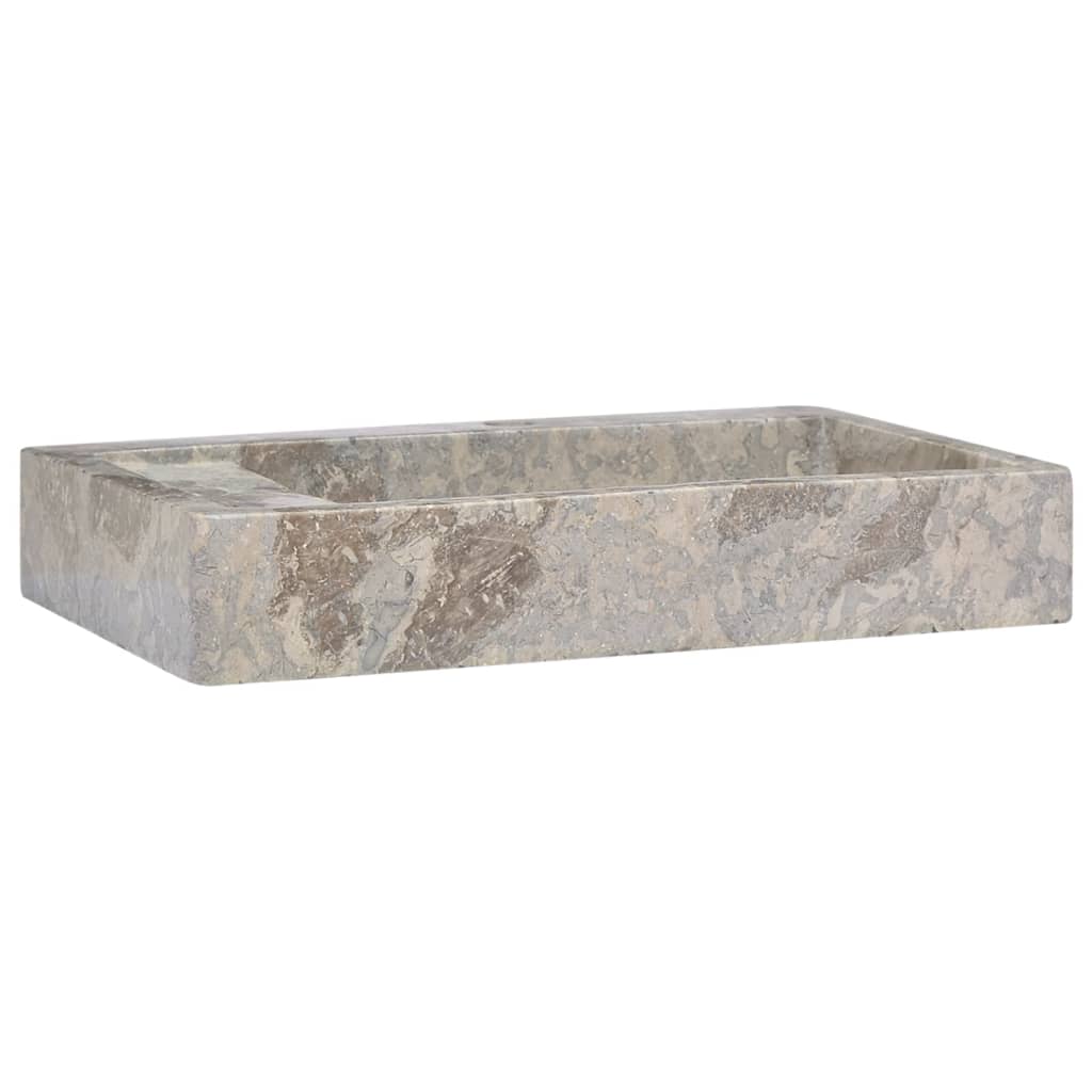 vidaXL Lavabo Gris 58x39x10 cm Marbre