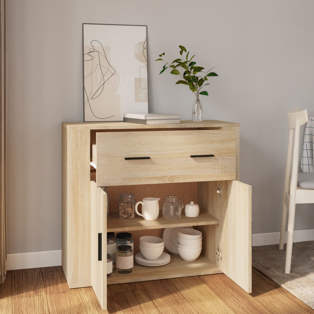 vidaXL Buffet Chêne sonoma 80x33x70 cm Bois d'ingénierie