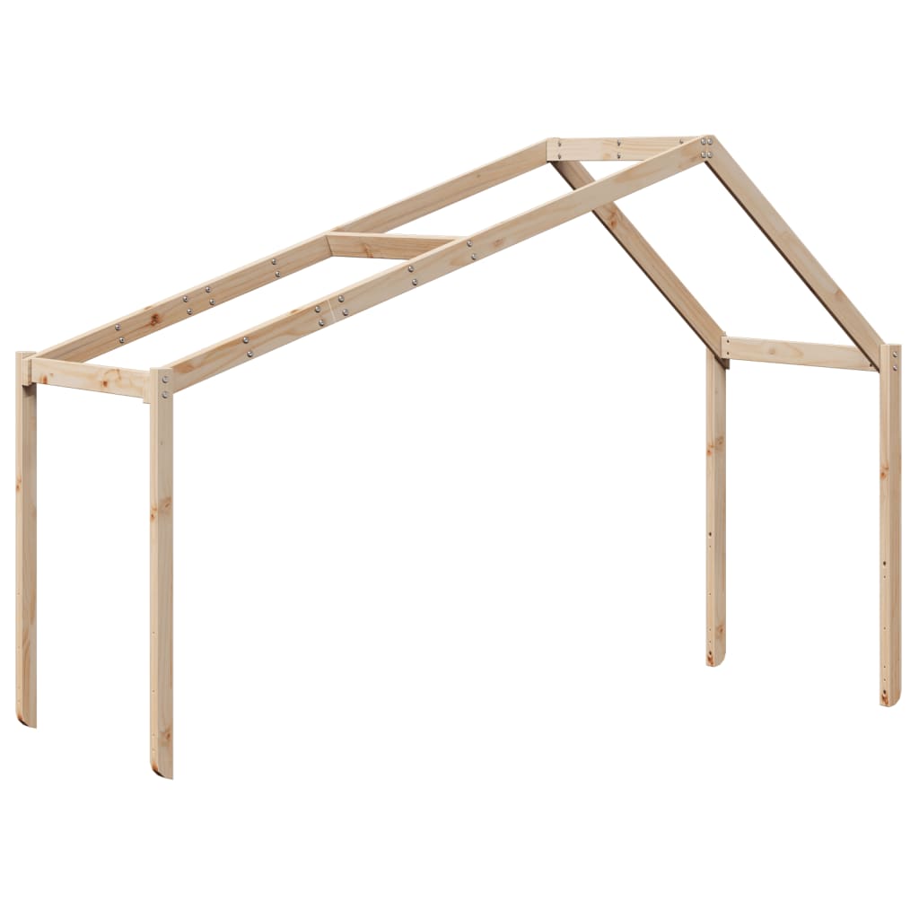 vidaXL Lit haut avec toit 75x190 cm bois de pin massif